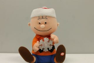Charlie Brown Christmas Plush Musical Toy Snowflake Lights Up Dancing Music