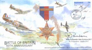 Cc70b Wwii Ww2 Raf Battle Of Britain Fighter Ace Freeborn Dfc Signed Fdc