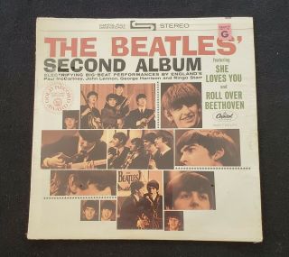 The Beatles Second Album Capitol St - 2080 Lp Stereo - Caldor Sticker