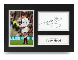 Toby Flood Signed A4 Photo England Rfu Autograph Display Memorabilia,
