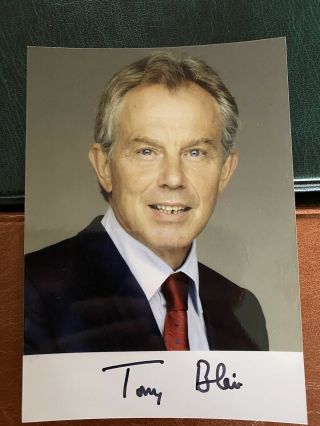 Tony Blair Signed Autograph Photo Prime Minister Uk England