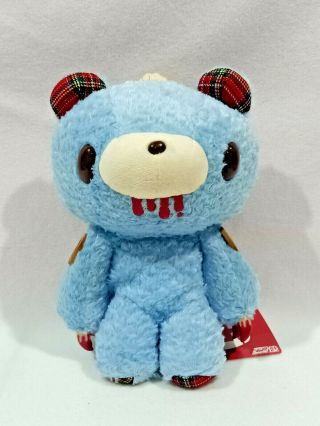Chax Gloomy Bear Plush Blue Bag Sml Pouch Zipper 8 " Taito Japan Cgp233 Toy Tag