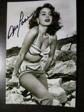 Abbe Lane Authentic Hand Signed Autograph 4x6 Photo - Sexy Actress & Singer