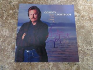 Signed Autographed Cd Booklet Gordon Lightfoot - Gord 