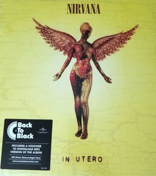 Nirvana In Utero Lp 180g Vinyl Record 12 ",  Mp3 Grunge Kurt Cobain Rock