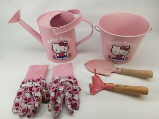 Sanrio - Hello Kitty - Gardening Garden Bucket Water Watering Can Gloves Tools