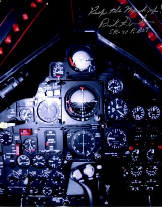 Sr - 71 Blackbird Instrument Photograph Signed By Sr Pilot Rich Graham
