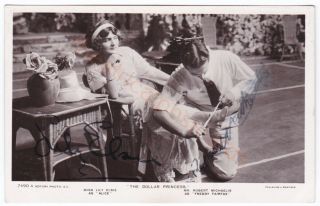 Actress Lily Elsie.  Robert Michaelis.  The Dollar Princess.  Signed Postcard