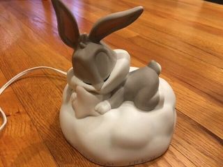 Vintage Baby Looney Tunes Nursery Lamp Baby Bugs Bunny 1999 Pre - Owned