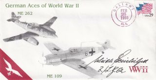 German Aces Of World War 2 Cover Signed Ulrich Steinhilper,  Luftwaffe Me109 Pilot