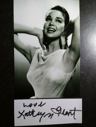 Kathryn Grant Crosby Hand Signed Autograph Cut,  4x6 Photo - Bing - Sexy Actress