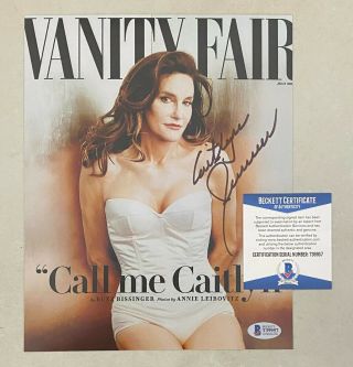 Caitlyn Bruce Jenner Signed 8x10 Vanity Fair Photo Auto Beckett Bas