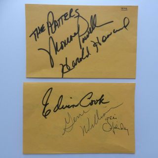 Hand Signed Autographs - Members Of The Platters & Byron Berline