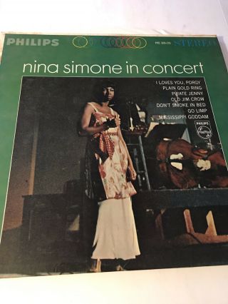 Nina Simone In Concert (carnegie Hall) Vinyl Lp (phs - 600 - 135) 1964 Jazz (vg)