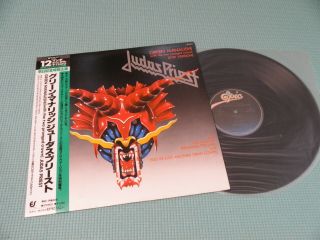 Judas Priest 12 " Single Green Manalishii Japan 12.  3p - 537 Obi Vinyl Lp