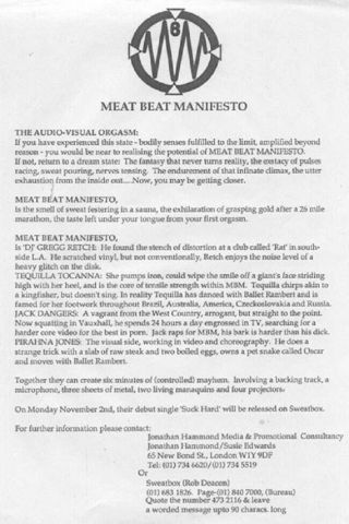 Meat Beat Manifesto Transmission Europe 12 