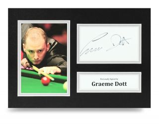 Graeme Dott Signed A4 Photo Snooker Autograph Display Memorabilia