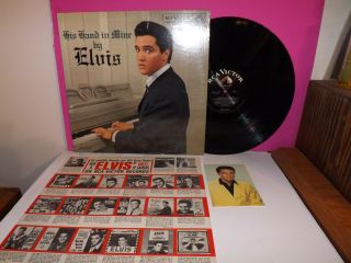 Elvis Presley:12 " Lpm His Hand In Mine 1st Press Nm Photo Rca Victor