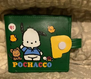 A Very Rare Vintage Sanrio 1994 Pochacco Green Snap Wallet