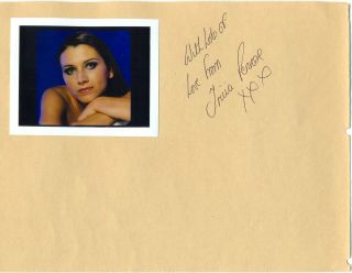 Tricia Penrose,  Beth Goddard Signed Autograph Book Page,  Photos Heartbeat