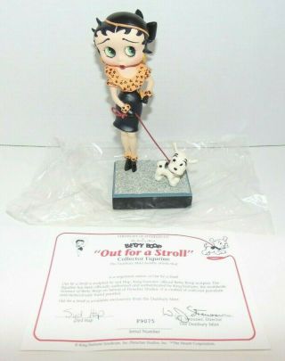 Danbury Betty Boop Out For A Stroll Figurine Certificate And Box