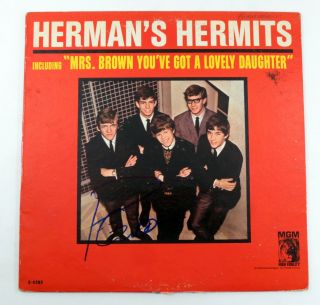 Peter Noone Signed Record Album Introducing Herman 