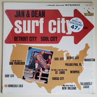 Jan & Dean Surf City 1963 Liberty Us Vinyl Stereo Lp Nm In Shrink Wrap