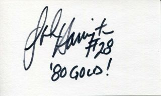 John Harrington Miracle On Ice 1980 Olympic Gold Medal Hockey Signed Autograph