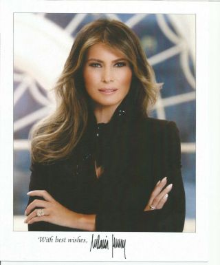 First Lady Melania Trump Pre - Printed Autographed 8x10 Photo -