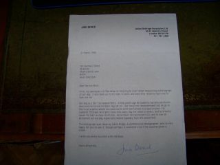 Judi Dench Signed Personal Letter - James Bond - As Time Goes By - Fine Romance