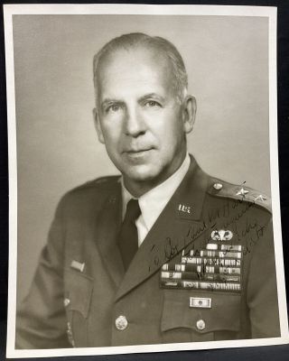 Major General Robert H Wienecke Signed And Inscribed Photograph Us Army Photo Sp