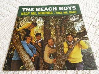 The Beach Boys Help Me Rhonda/kiss Me Baby Capitol 5395 With Picture Sleeve