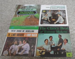 4 Clancy Brothers & Tommy Makem Vinyl Lp Records.  Best Of,  Irish Drinking Songs,
