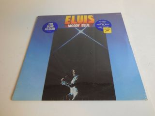 A11 Elvis Presley Moody Blue Lp Record Album 1977 The Album Hype Sticker
