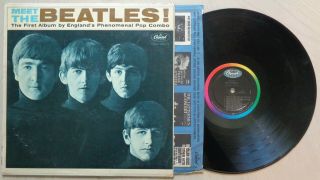 Beatles Meet The Beatles (6) T - 2047 Us Mono Press Lp Capitol Rainbow (p4)