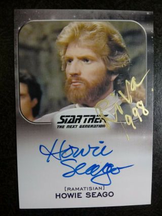 Howie Seago As Riva Authentic Hand Signed Autograph Card - Star Trek