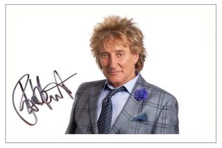 Rod Stewart Signed Photo Print Autograph Faces Maggie May
