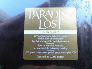 Paradise Lost In Requiem PETROL GREEN VINYL LP,  CD - 2,  000 MADE (100) 2