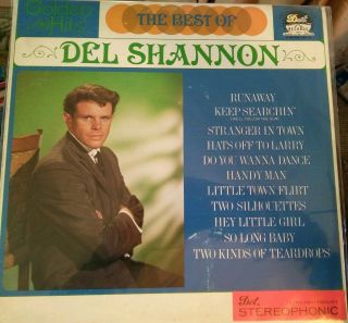 1967 Del Shannon " Best Of Del Shannon " Golden Hits Stereo,  Sticker And Inner Sl