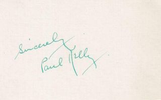 Paul Kelly - Vintage Signed Index Card (notaries Actor With Dark Past)
