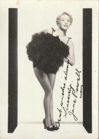 Buoyant Actress Jane Powell B1929 (7 Brides For 7 Brothers) Signed Pic