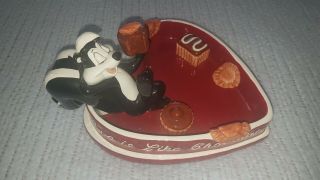 Warner Bros Pepe Le Pew Ceramic Heart Candy Dish