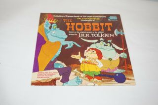The Hobbit 1977 Disneyland 3819 Rankin Bass Animation Soundtrack Vinyl Lp W Book
