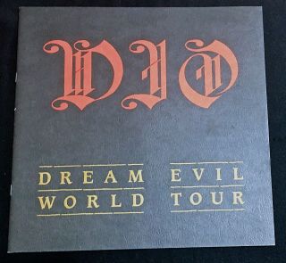 Dio 1988 Dream Evil Tourbook - Tour Book Ronnie James Dio - Black Sabbath