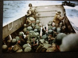 Irving Locker Hand Signed On Back Of 4x6 Photo - - Ww Ii D - Day Utah Beach