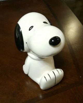 Vintage 1966 Peanuts Snoopy Piggy Bank - United Feature Syndicate - -