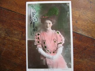 Ada Reeve Victorian/edwardian Stage And Film Actress Signed Postcard