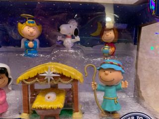 Peanuts Charlie Brown Deluxe Nativity Scene Christmas Figure Play Set Snoopy 3