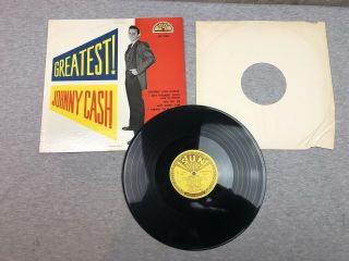 Johnny Cash Sun Records Slp 1240 Greatest Vinyl Record Lp Microgrove