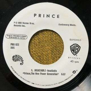 Prince - Insatiable / Diamond And Pearls - Rare Mexico 45 Promo